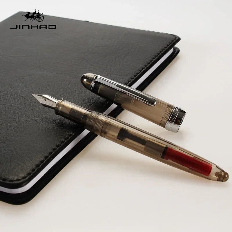 image-1piece JINHAO 992 Silver Clip Fountain Pen 12 Colors for Choose 0.5mm High Quality Ink Pens School and Office Writing Stationery