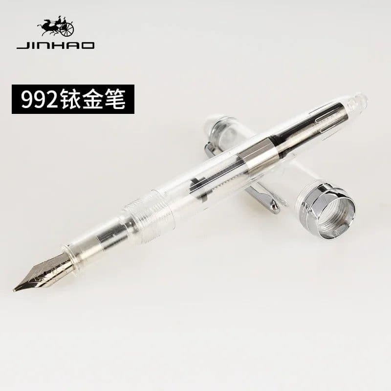 image-1piece JINHAO 992 Silver Clip Fountain Pen 12 Colors for Choose 0.5mm High Quality Ink Pens School and Office Writing Stationery