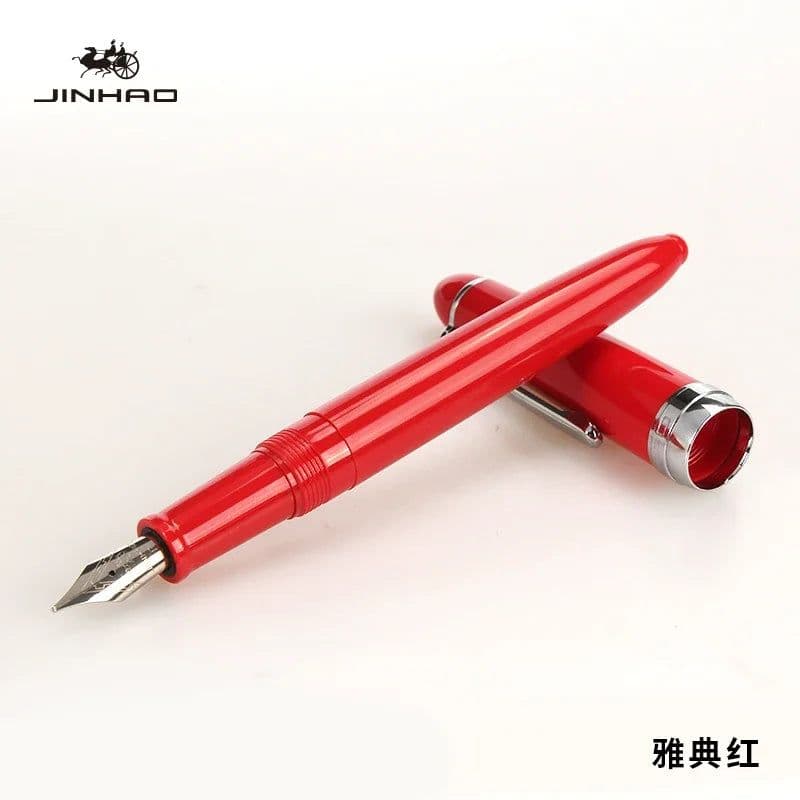 image-1piece JINHAO 992 Silver Clip Fountain Pen 12 Colors for Choose 0.5mm High Quality Ink Pens School and Office Writing Stationery