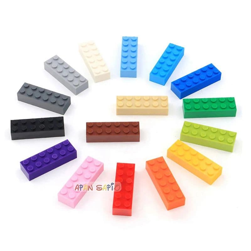 image-20pcs DIY Building Blocks Thick Figures Bricks 2x6 Dots Educational Creative Size Compatible With 2456 Plastic Toys for Children