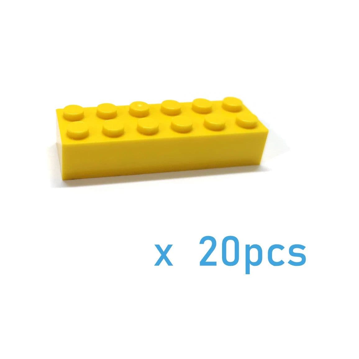 image-20pcs DIY Building Blocks Thick Figures Bricks 2x6 Dots Educational Creative Size Compatible With 2456 Plastic Toys for Children