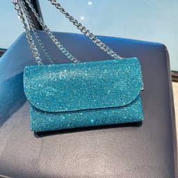image-JIOMAY Rhinestones Bag for Women 2024 Mini Purses and Handbags Clutch Wallets Ladies PU Leather Chain Party Evening Shoulder Bag
