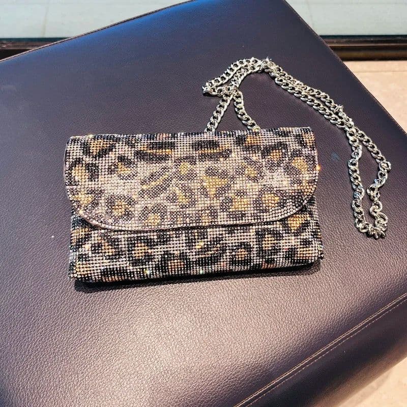 image-JIOMAY Rhinestones Bag for Women 2024 Mini Purses and Handbags Clutch Wallets Ladies PU Leather Chain Party Evening Shoulder Bag