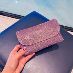 image-JIOMAY Rhinestones Bag for Women 2024 Mini Purses and Handbags Clutch Wallets Ladies PU Leather Chain Party Evening Shoulder Bag