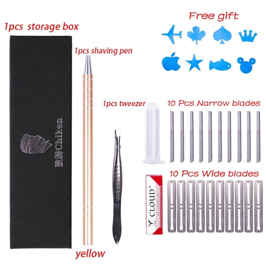 image-Hair Tattoo Razorengraving Pen For Hair Art Design And Eyebrow Styling Pen Professional Barber Hair Styling Disign Accessories