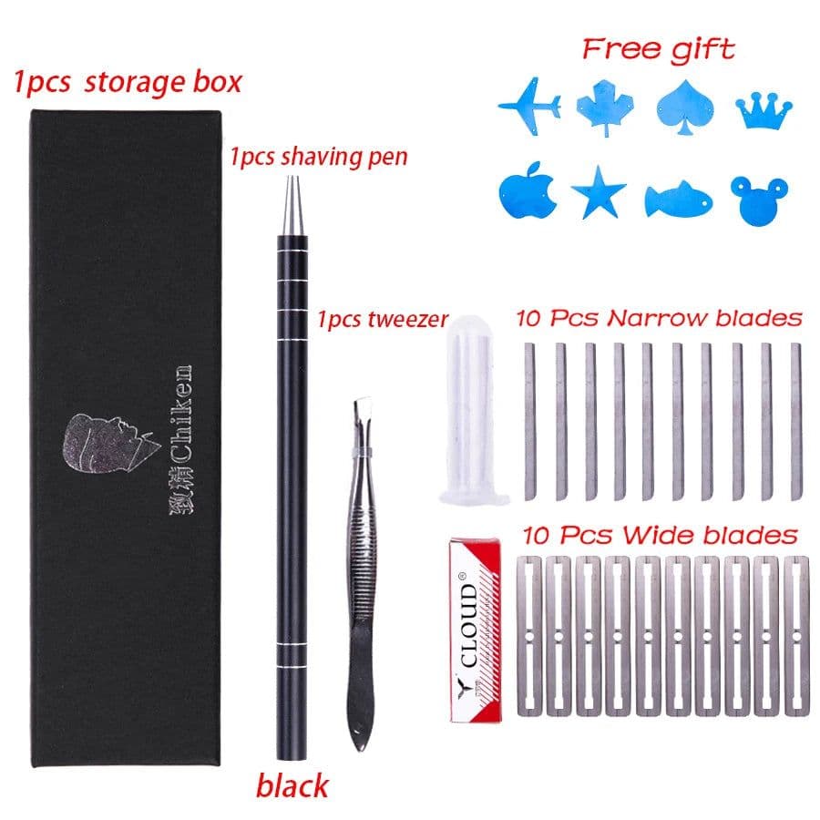image-Hair Tattoo Razorengraving Pen For Hair Art Design And Eyebrow Styling Pen Professional Barber Hair Styling Disign Accessories