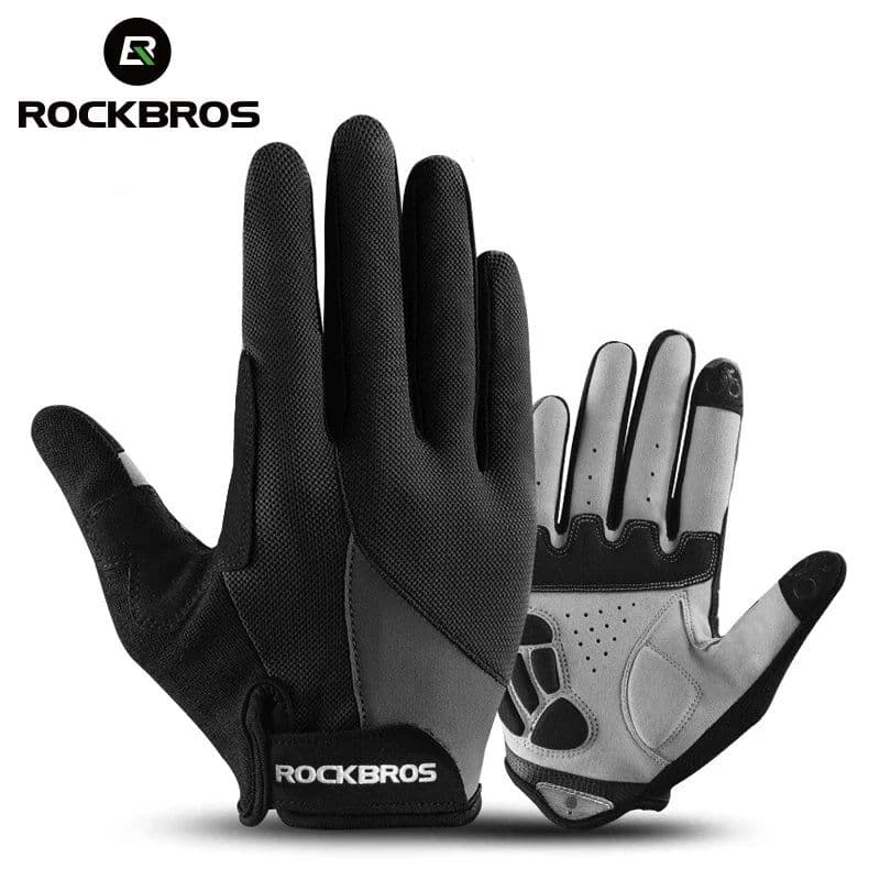 image-ROCKBROS Cycling Gloves Sponge Pad Long Finger Motorcycle Gloves For Bicycle Mountain Bike Glove Touch Screen MTB Gloves