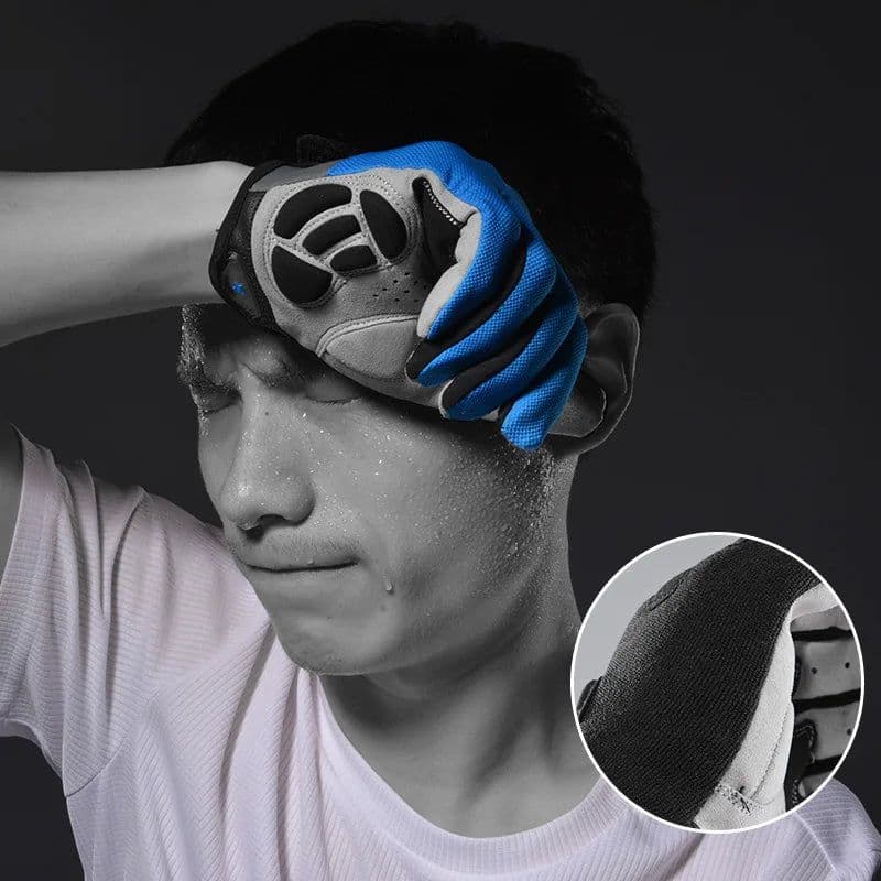 image-ROCKBROS Cycling Gloves Sponge Pad Long Finger Motorcycle Gloves For Bicycle Mountain Bike Glove Touch Screen MTB Gloves