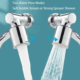 image-Multifunctional Rotatable Extension Faucet Aerator 1080 Degree Swivel Robotic Arm Water Filter Sink Water Tap Bubbler Sink Fit