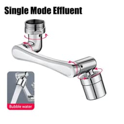 image-Multifunctional Rotatable Extension Faucet Aerator 1080 Degree Swivel Robotic Arm Water Filter Sink Water Tap Bubbler Sink Fit