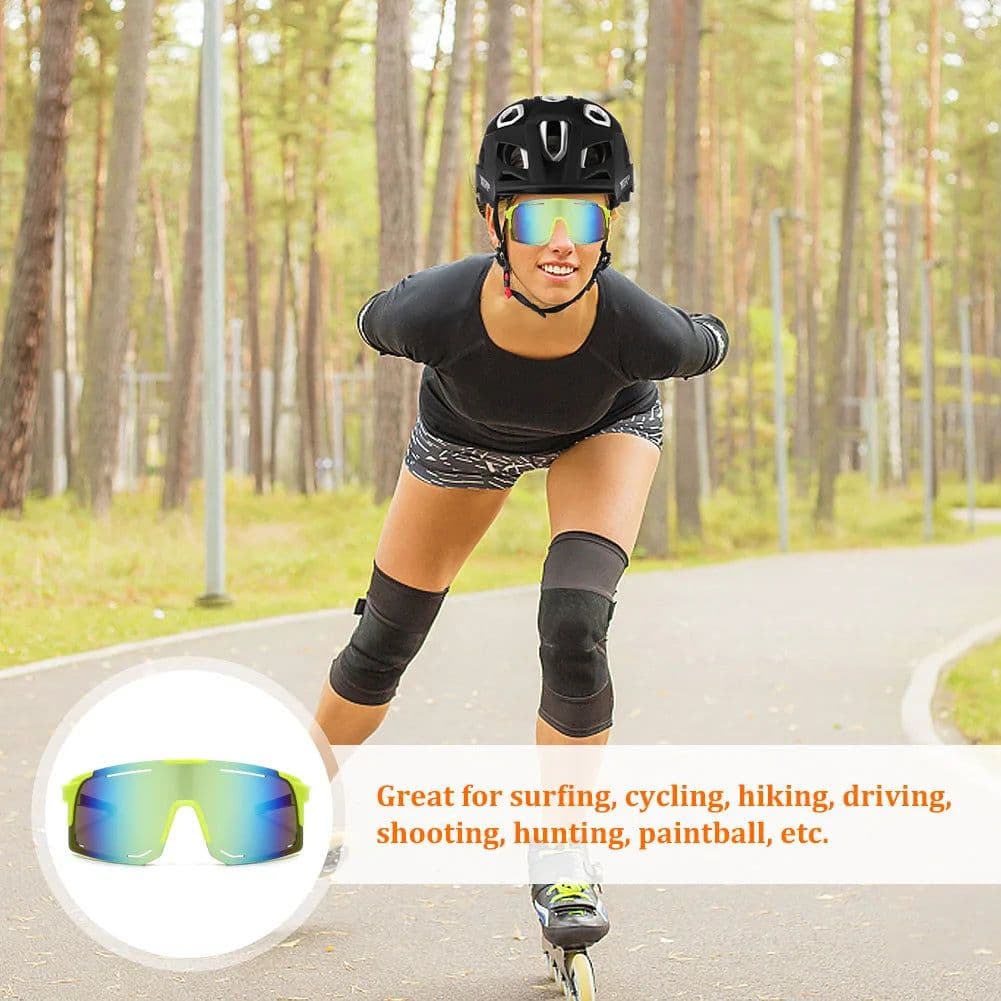 image-UV Protection Cycling Sunglasses Windproof Glasses For Men Women Polarized Lens Road Outdoor Riding Bike Eyewear Accessories
