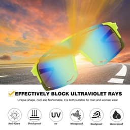 image-UV Protection Cycling Sunglasses Windproof Glasses For Men Women Polarized Lens Road Outdoor Riding Bike Eyewear Accessories