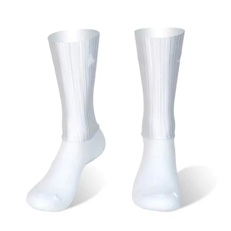 image-Anti Slip Silicone Summer Aero Socks Whiteline Cycling Socks Men Bicycle Sport Running Bike Socks Calcetines Ciclismo