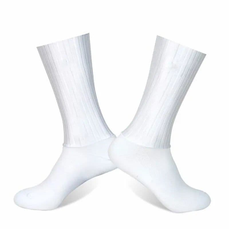 image-Anti Slip Silicone Summer Aero Socks Whiteline Cycling Socks Men Bicycle Sport Running Bike Socks Calcetines Ciclismo