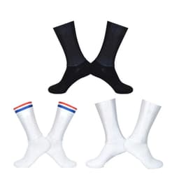image-Anti Slip Silicone Summer Aero Socks Whiteline Cycling Socks Men Bicycle Sport Running Bike Socks Calcetines Ciclismo