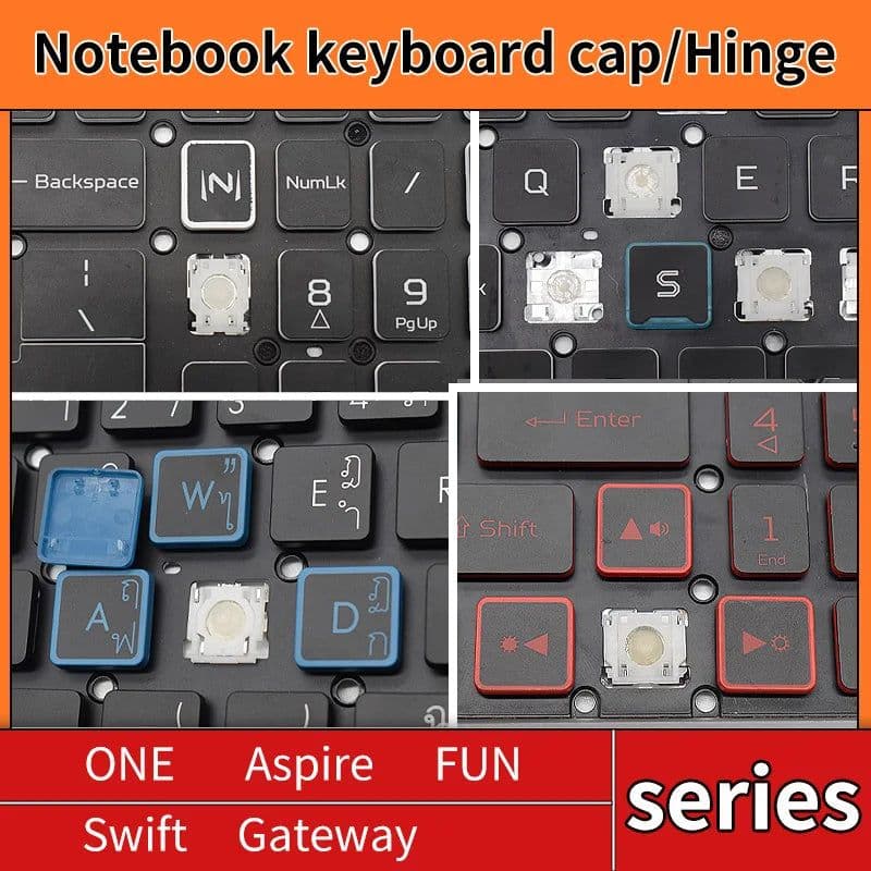 image-Keyboard Laptop For Acer Nitro 5 AN515-51 AN515 AN515-52 AN515-53 AN515-41 AN515-42 AN515-31-56 Cap Keycap And hinge Replacement