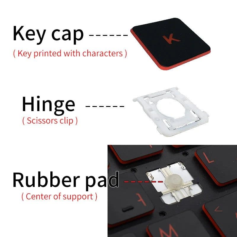 image-Keyboard Laptop For Acer Nitro 5 AN515-51 AN515 AN515-52 AN515-53 AN515-41 AN515-42 AN515-31-56 Cap Keycap And hinge Replacement