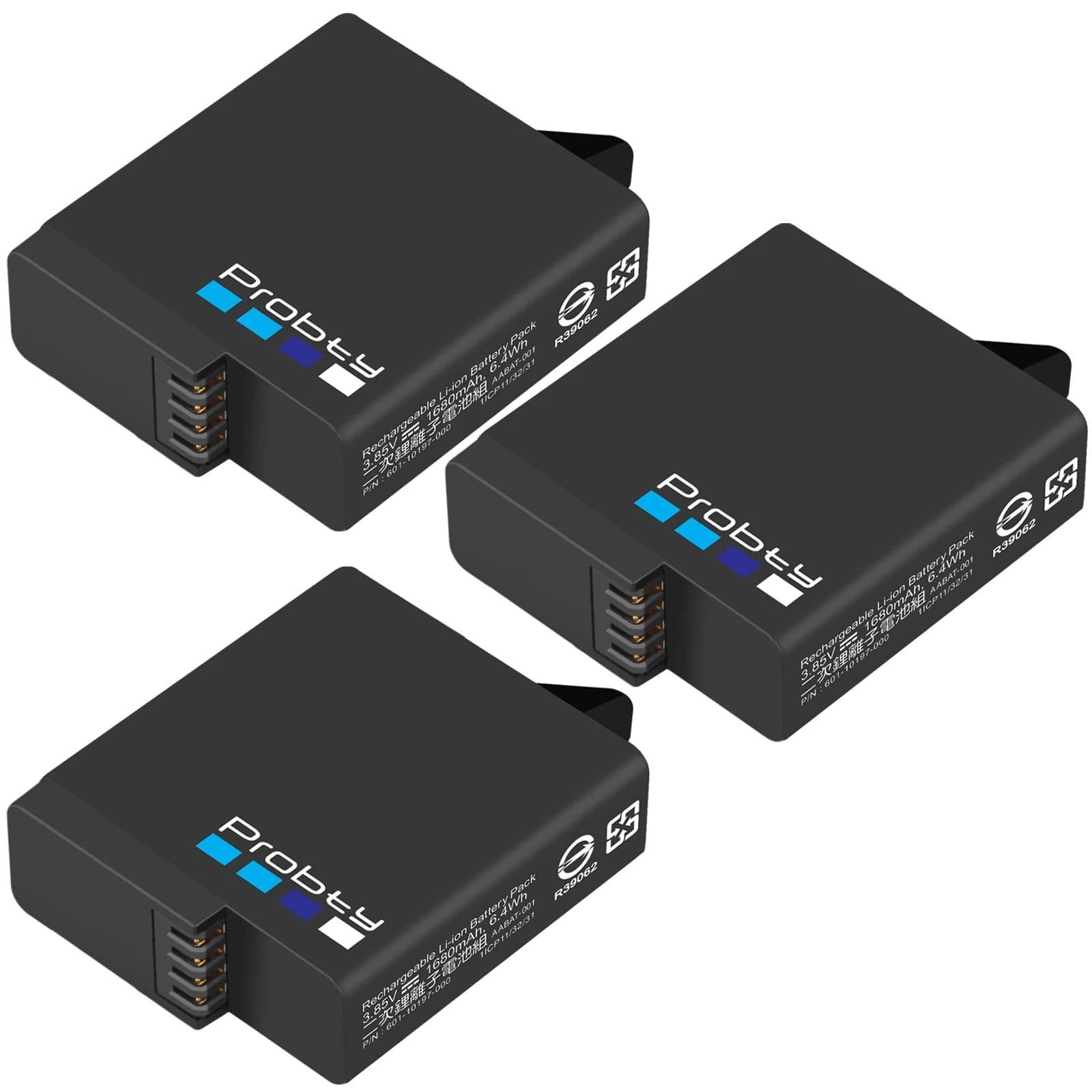 image-Original probty for GoPro Hero 7 hero 6 hero 5 Black Battery or Triple Charger for Go Pro Hero7 6 hero5 Black camera battery