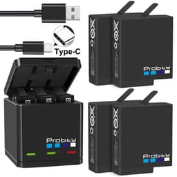 image-Original probty for GoPro Hero 7 hero 6 hero 5 Black Battery or Triple Charger for Go Pro Hero7 6 hero5 Black camera battery
