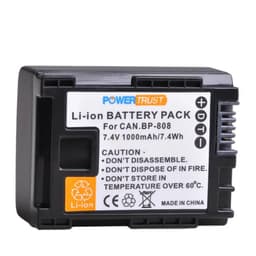 image-PowerTrust BP-808 Bateria BP 808 Battery+USB Dual Charger for Canon BP-827 BP 827 BP-819 BP-807 BP-809 XA10 HF20 HF10 HF100 HG20