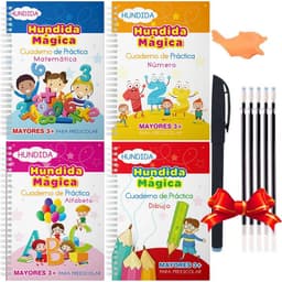 image-4 Books/set English Sank Magic Practice Copybook French Number Tracing Book German Calligraphy Spanish Reusable Writing Tool