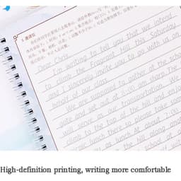 image-3 Books/Set English Italic Groove Practice Copybook Handwriting Practice Book English Calligraphy Alphabet Word Reusable Book
