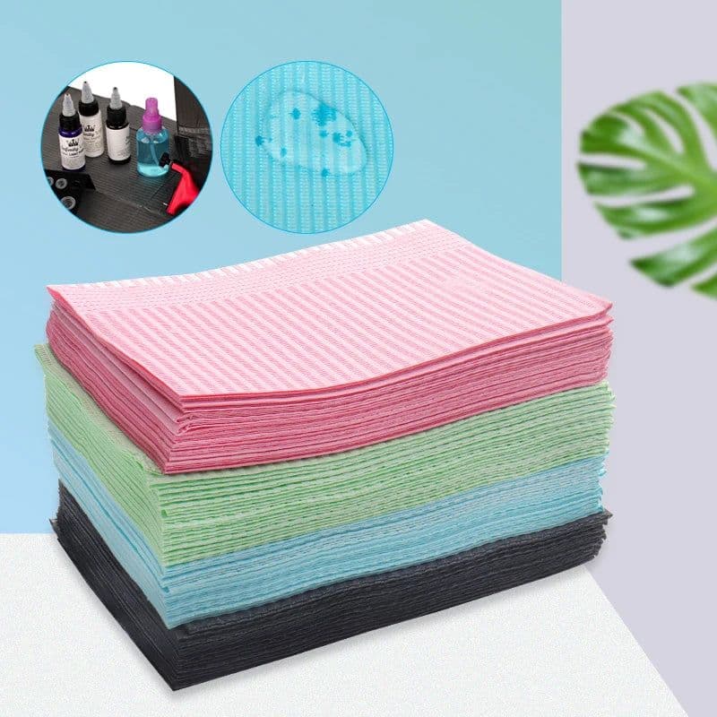 image-HOT 125 pcs Disposable Makeup Clean Pad Excellent Double-layer Composite Membrane Absorbent Waterproof Tablecloths Makeup Tools