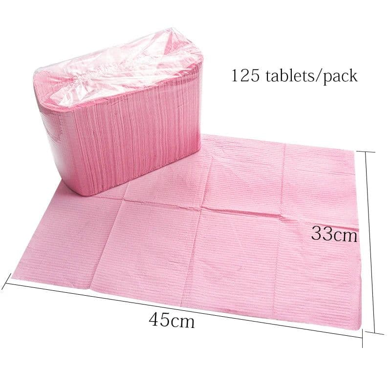image-HOT 125 pcs Disposable Makeup Clean Pad Excellent Double-layer Composite Membrane Absorbent Waterproof Tablecloths Makeup Tools