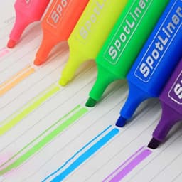 image-Highlighter MP-460 Water-based Pigment Single Head 6-Color Marker Pen Head Pen Note Pen Stationery Office school supplies