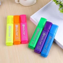 image-Highlighter MP-460 Water-based Pigment Single Head 6-Color Marker Pen Head Pen Note Pen Stationery Office school supplies