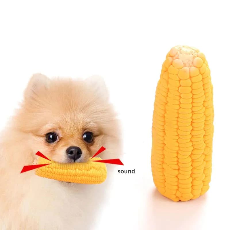 image-New Pet Toys Squeak Toys Latex Corn shape Puppy Dogs Toy Pet Supplies Training Playing Chewing Dog Toys For Small Dogs