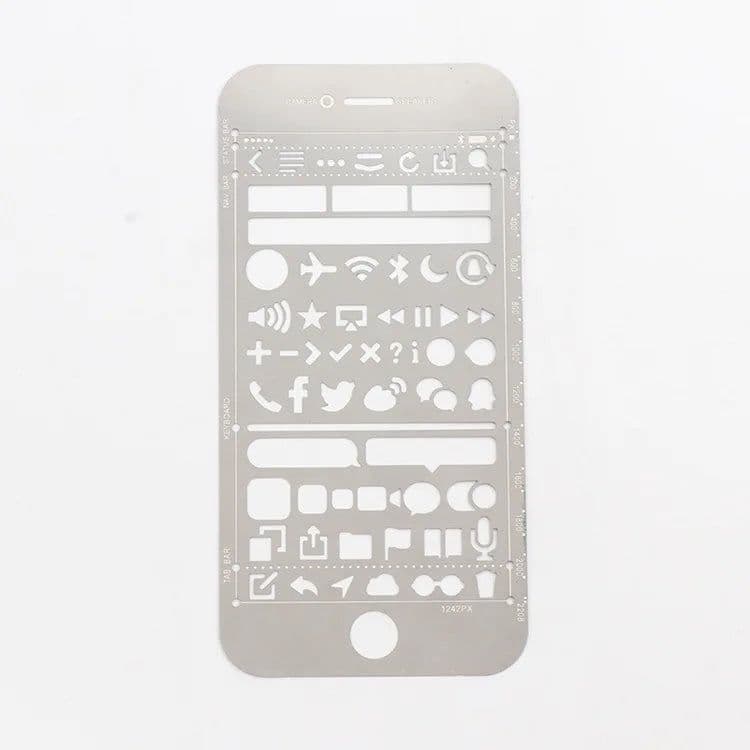 image-Multifunctional stainless steel hollow ruler cat Geometric figure drawing stencils templates metal ruler Diy Tool Diary Template
