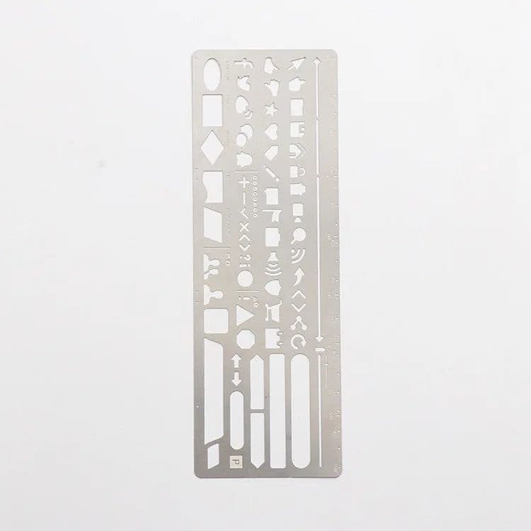 image-Multifunctional stainless steel hollow ruler cat Geometric figure drawing stencils templates metal ruler Diy Tool Diary Template
