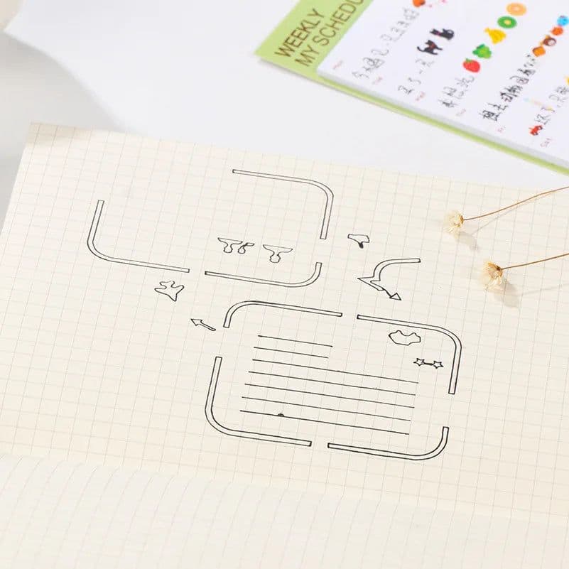 image-Multifunctional stainless steel hollow ruler cat Geometric figure drawing stencils templates metal ruler Diy Tool Diary Template