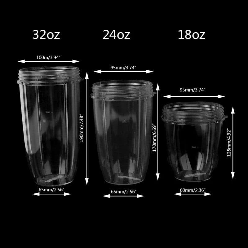 image-Juicer Cup Mug Clear Replacement For NutriBullet Nutri Bullet Juicer 18/24/32OZ Drop Ship No28