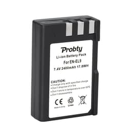 image-2400mAh EN EL9 EN EL9A EN-EL9 EL9A ENEL9 Batteries + LED Charger MH-23 for Nikon D40 D40X D60 D3000 D5000 Digital Camera battery