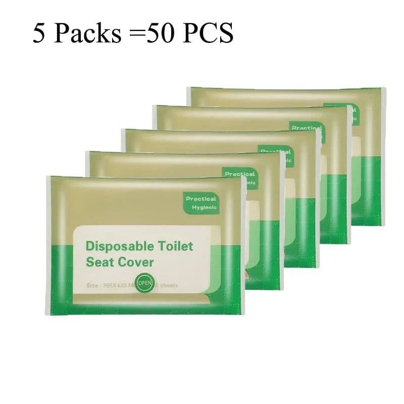 image-30/50PCS Disposable Toilet Seat Cover Type Travel Camping Hotel Bathroom Accessory Paper Waterproof Soluble Water