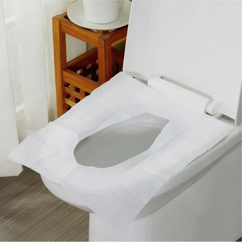 image-30/50PCS Disposable Toilet Seat Cover Type Travel Camping Hotel Bathroom Accessory Paper Waterproof Soluble Water