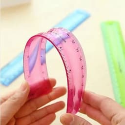 image-20cm, 30cm tape, flexible ruler multicolor students is not easy to break ruler school office stationery