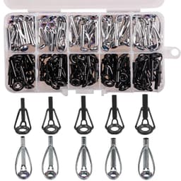 image-50/100PCS Fishing Rod Tips Repair Kit Rod Top Tip Replacement stainless steel Ceramic Ring Fishing Pole eyelets repair kit