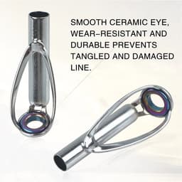 image-50/100PCS Fishing Rod Tips Repair Kit Rod Top Tip Replacement stainless steel Ceramic Ring Fishing Pole eyelets repair kit