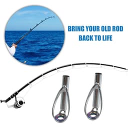 image-50/100PCS Fishing Rod Tips Repair Kit Rod Top Tip Replacement stainless steel Ceramic Ring Fishing Pole eyelets repair kit