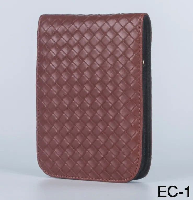 image-High Quality Top Great Black Brown Leather Pencil Case For 12 Fountain Or Roller Ball Pen Case