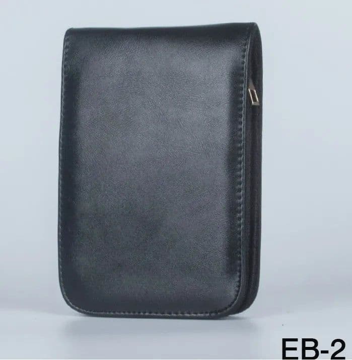 image-High Quality Top Great Black Brown Leather Pencil Case For 12 Fountain Or Roller Ball Pen Case
