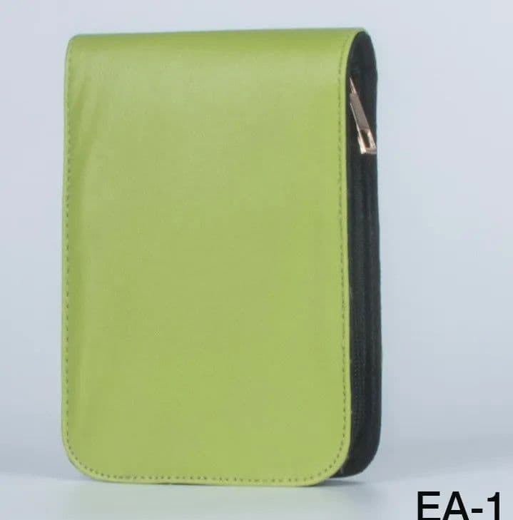 image-High Quality Top Great Black Brown Leather Pencil Case For 12 Fountain Or Roller Ball Pen Case