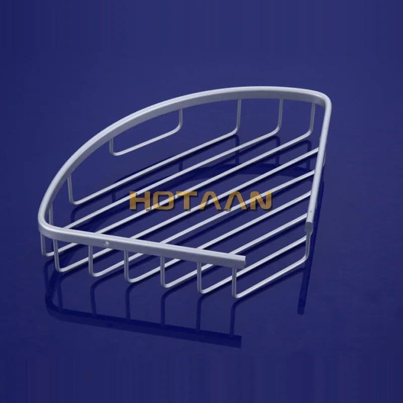 image-., Brand New, Aluminium bathroom accessory, kitchen and bathroom double shelf, Angel Rack, Corner Basket