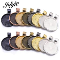 image-80PCS 20/25/30mm Pendant Cabochon Base For Jewelry Making DIY Necklaces Chokers Keychains Crafts Accessories Findings Wholesale