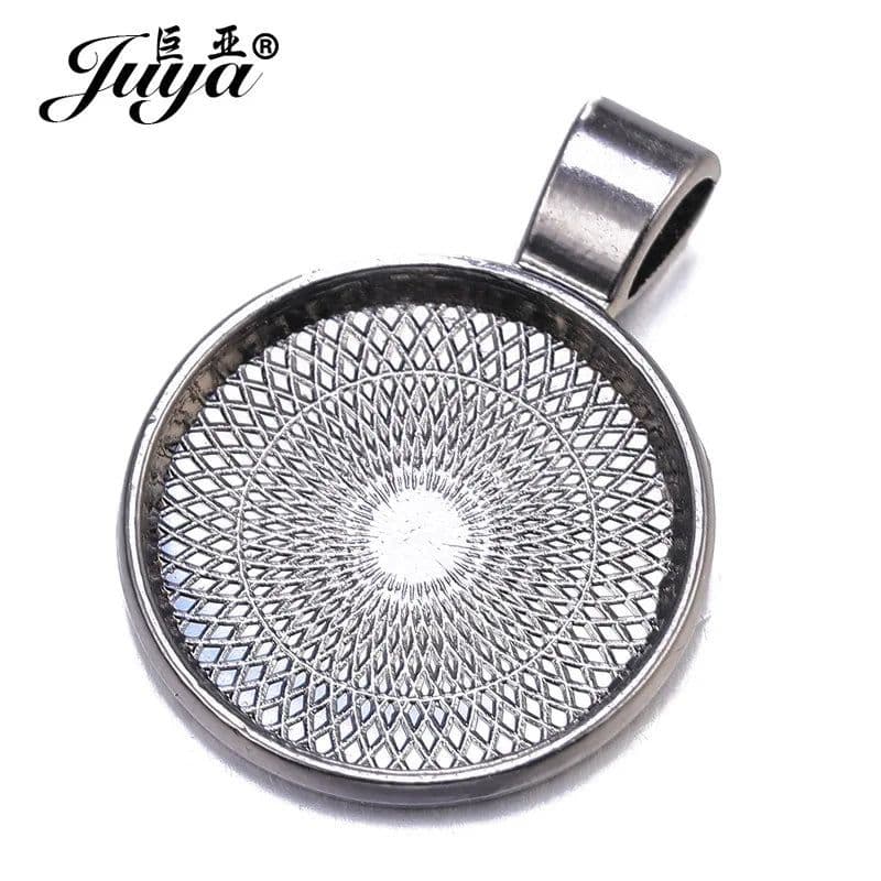 image-80PCS 20/25/30mm Pendant Cabochon Base For Jewelry Making DIY Necklaces Chokers Keychains Crafts Accessories Findings Wholesale