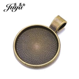 image-80PCS 20/25/30mm Pendant Cabochon Base For Jewelry Making DIY Necklaces Chokers Keychains Crafts Accessories Findings Wholesale
