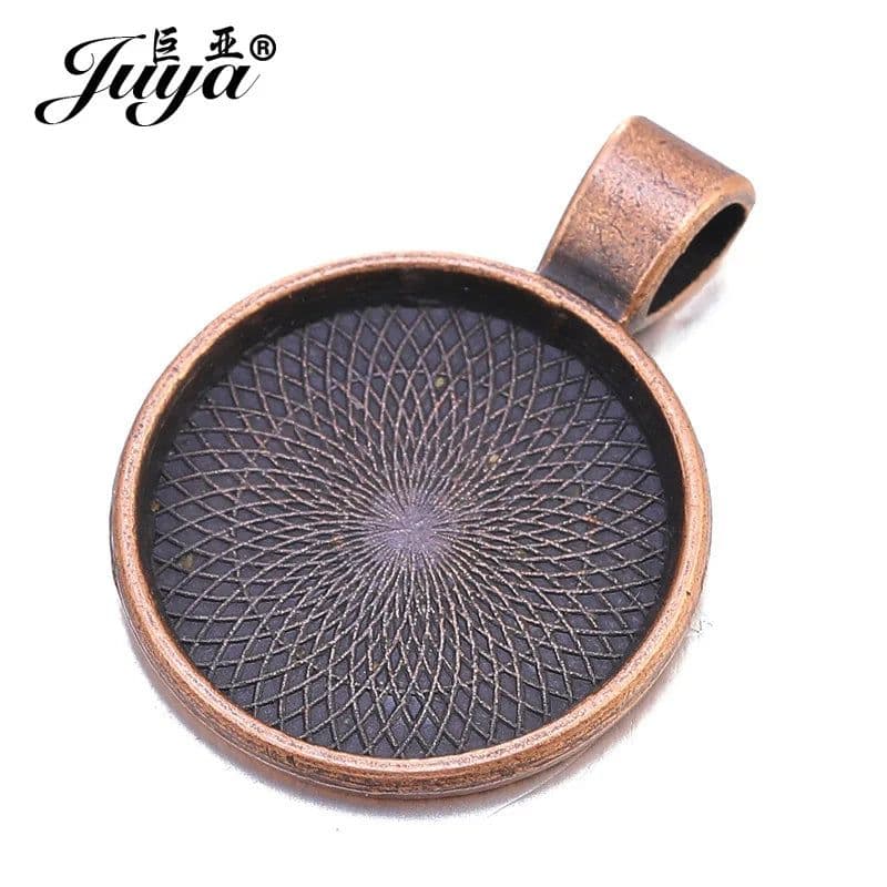 image-80PCS 20/25/30mm Pendant Cabochon Base For Jewelry Making DIY Necklaces Chokers Keychains Crafts Accessories Findings Wholesale
